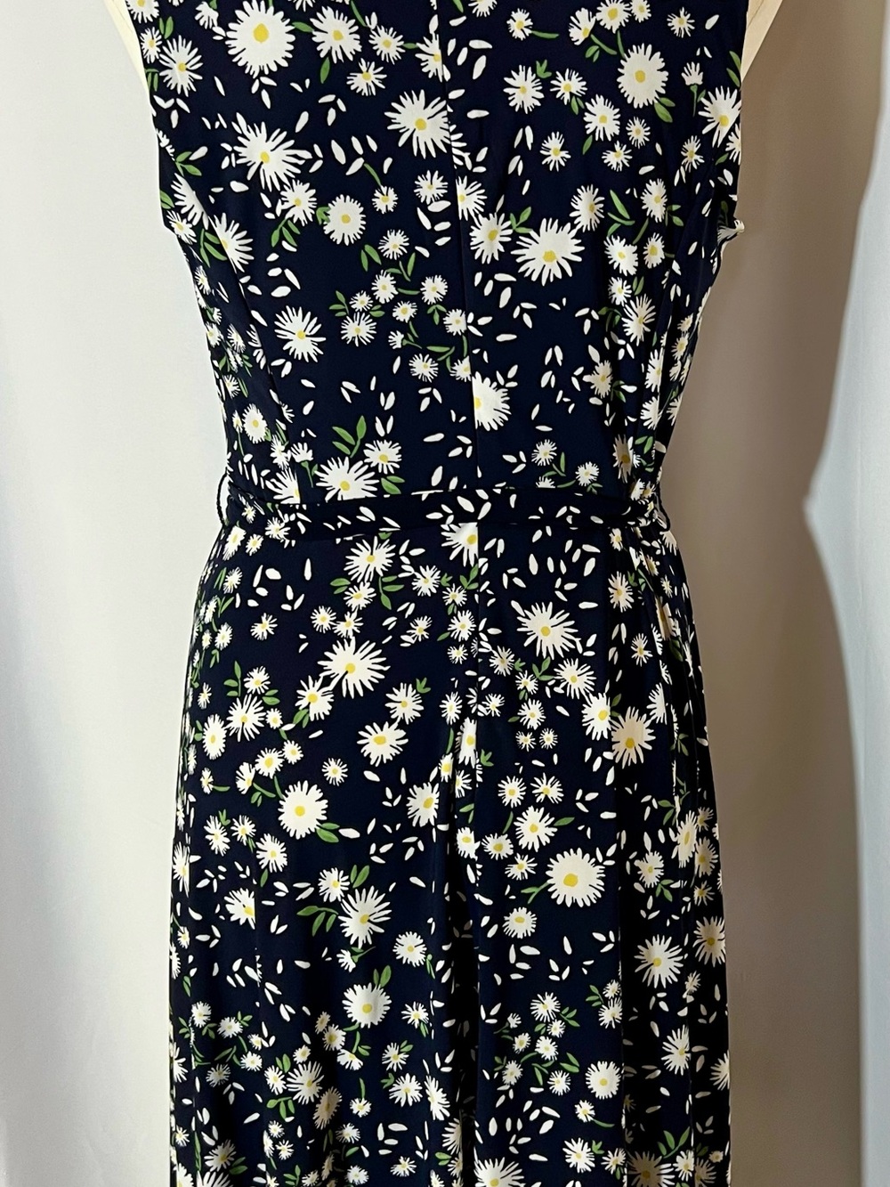 Tommy Hilfiger Wind Blown Daisy Navy V-Neck Midi Jersey Dress 8 Career Dinner - Picture 3 of 8